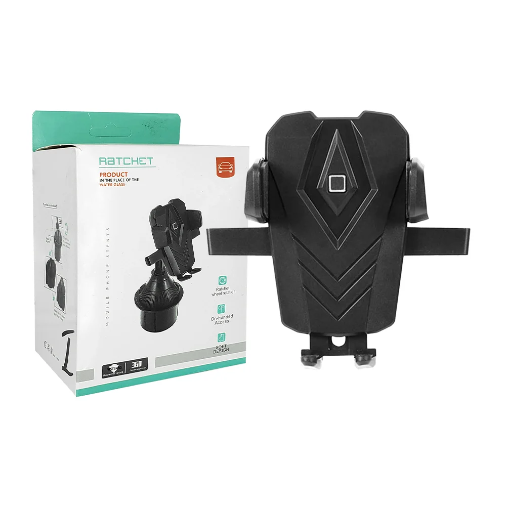 Soporte base de teléfono ajustable con rotación de la rueda de trinquete para coche / ratchet / fl-135