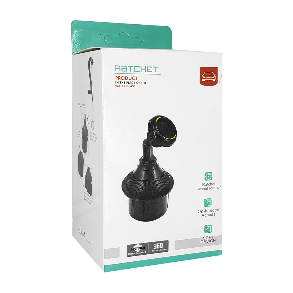 Soporte base de teléfono magnético con rotación de la rueda de trinquete para coche / ratchet / fl-136