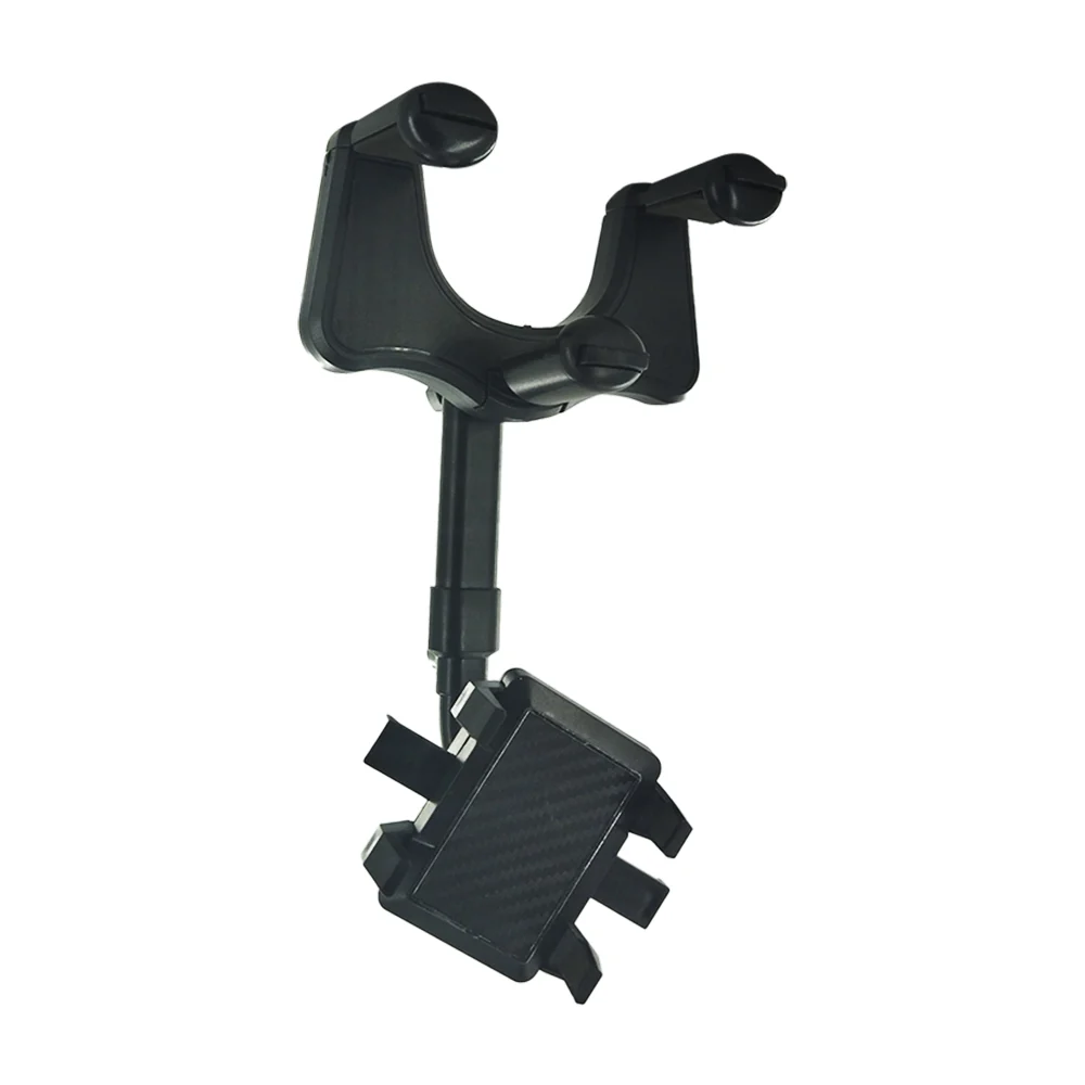 Soporte de teléfono para retrovisor de coche ajustable con rotación de 360° y seguro de bloqueo 148-95-85mm / fl-71