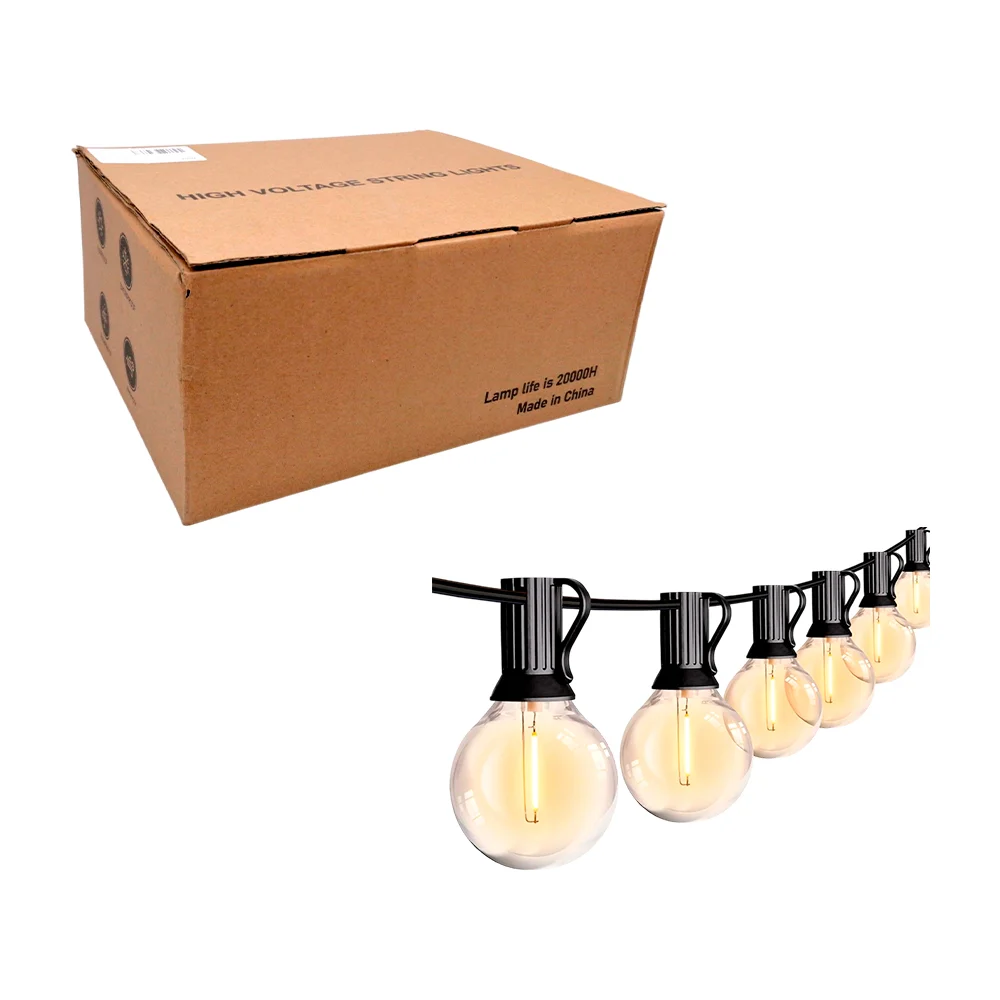 Serie guirnalda con 30 focos transparentes de luz cálida / ting shen / ts-24