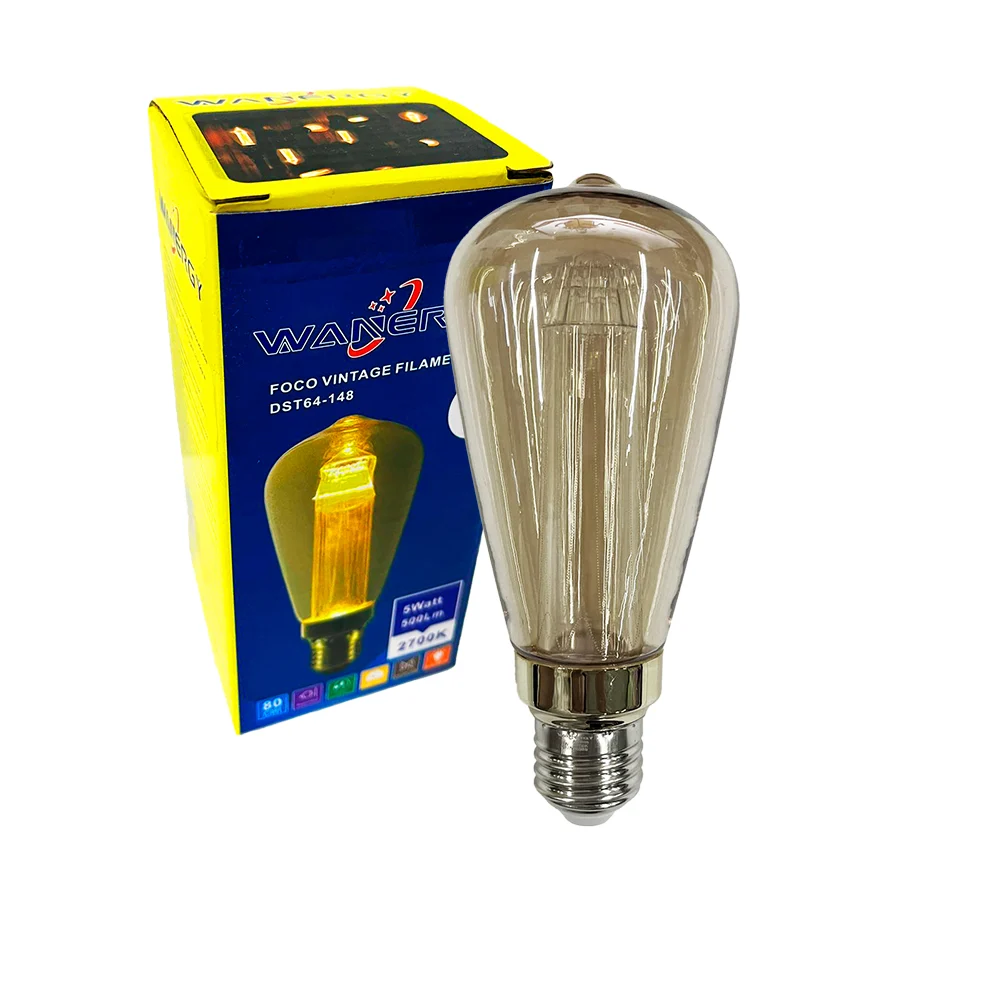 Foco bombilla wanergy vintage con forma tipo pera y consumo de 5 watts / 601037