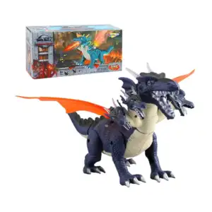 Dragon de juguete con 4 cabezas y luz, sonido, musica / fq5644