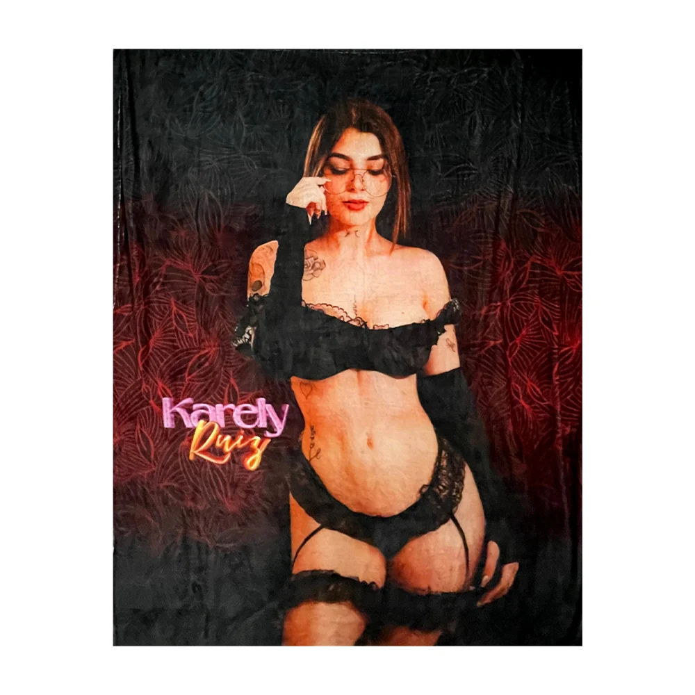 Frazada cobertor matrimonial de poliéster suave con diseño karely ruiz 175x210cm / 14154