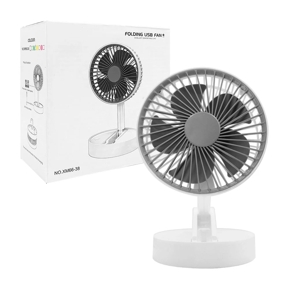 Ventilador xinmi pequeño, plegable para escritorio, recargable, variedad de colores / xm66-38 / folding usb fan