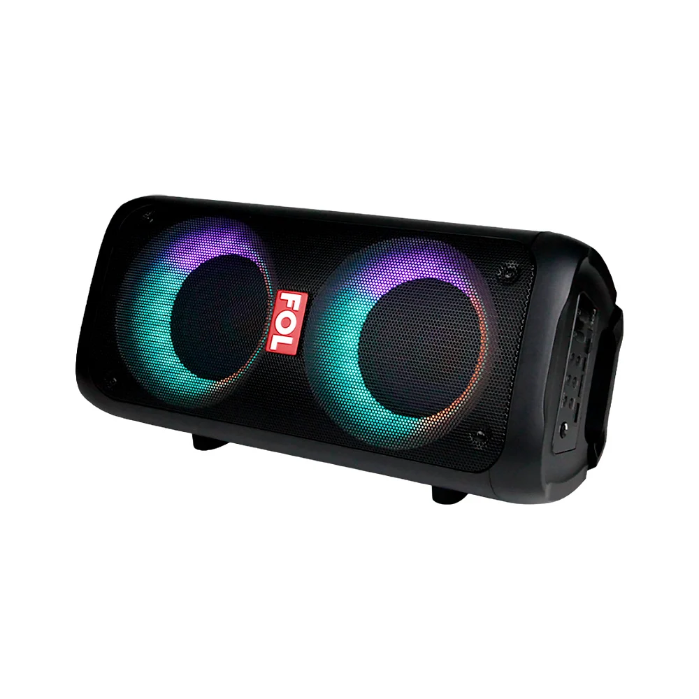 Bocina bluetooth fol de 4 pulgadas x2 con luz rgb, correa, radio fm y puerto usb-tf / fs-l2204