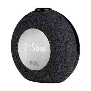 Bocina circular bluetooth fol con reloj despertador digital integrado…