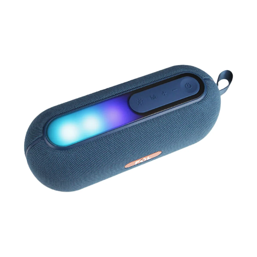 Bocina cilíndrica bluetooth fol con luz rgb, agarradera + ranuras para usb y micro sd, variedad de colores / 107633 / fs-s262