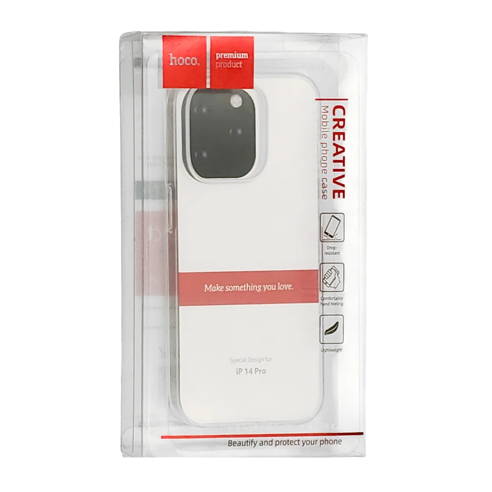 Funda protectora para iphone 14 pro de silicón traslúcida - transparente / beautify and protect your phone / 779410 / creative case