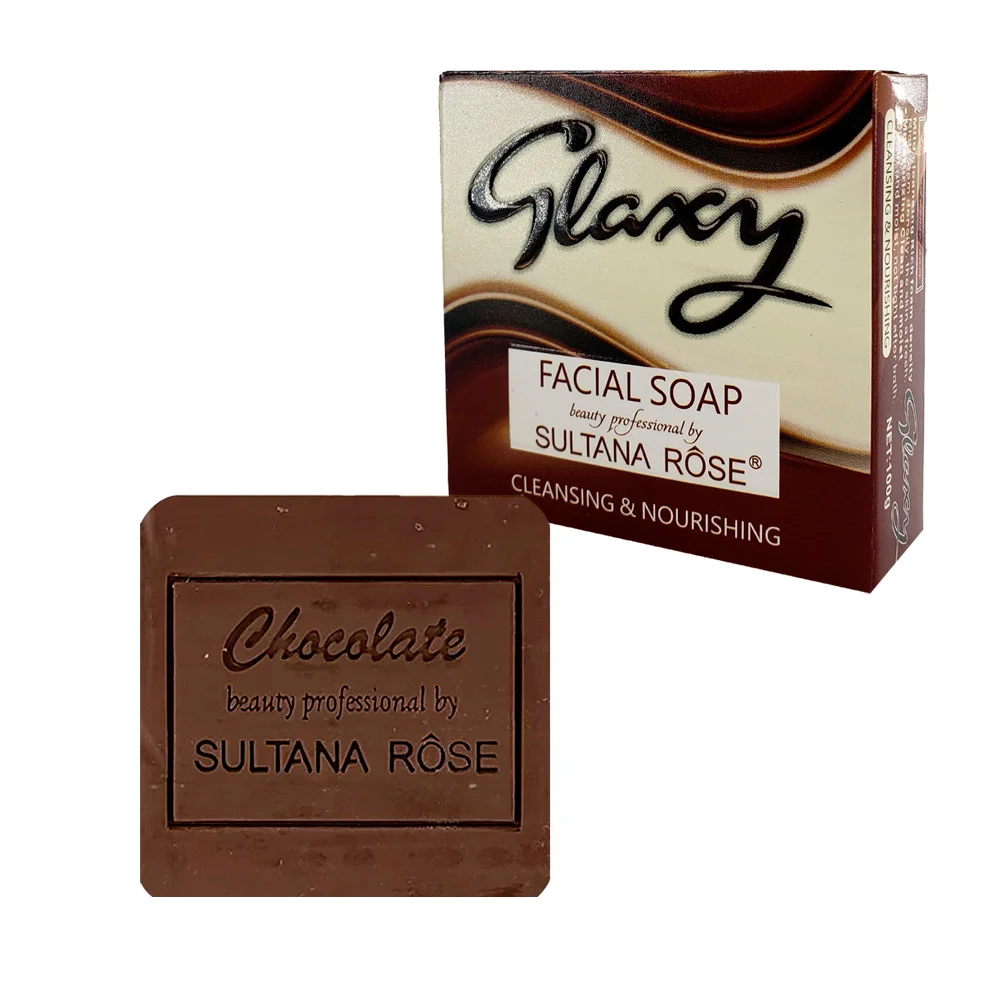 1pza Jabón facial en barra con glicerina y extracto de chocolate / glaxy / sa-149