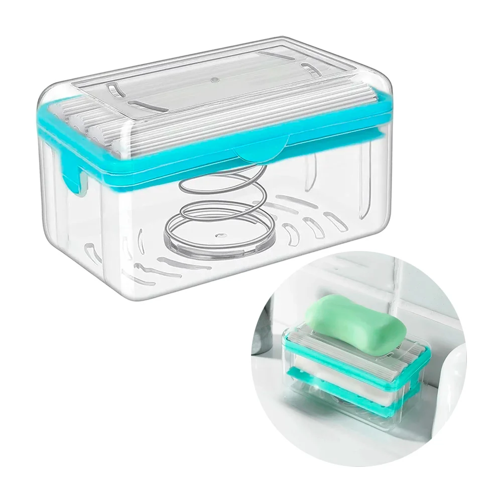 Jabonera de plástico rectangular multiusos + accesorios / fzh10118