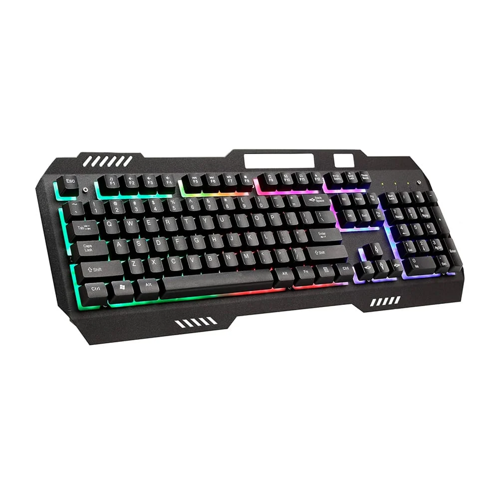 Teclado ergonómico gamer pop shope con luces rgb, teclas antideslizantes y cable de 145 cm / g-2