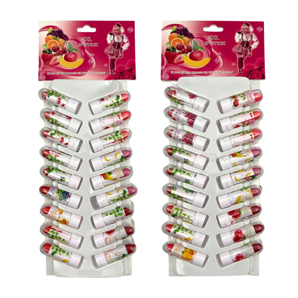 Blíster 36 mini labiales de tono matte con aroma, variedad de colores y aromas / lip stick / g1861