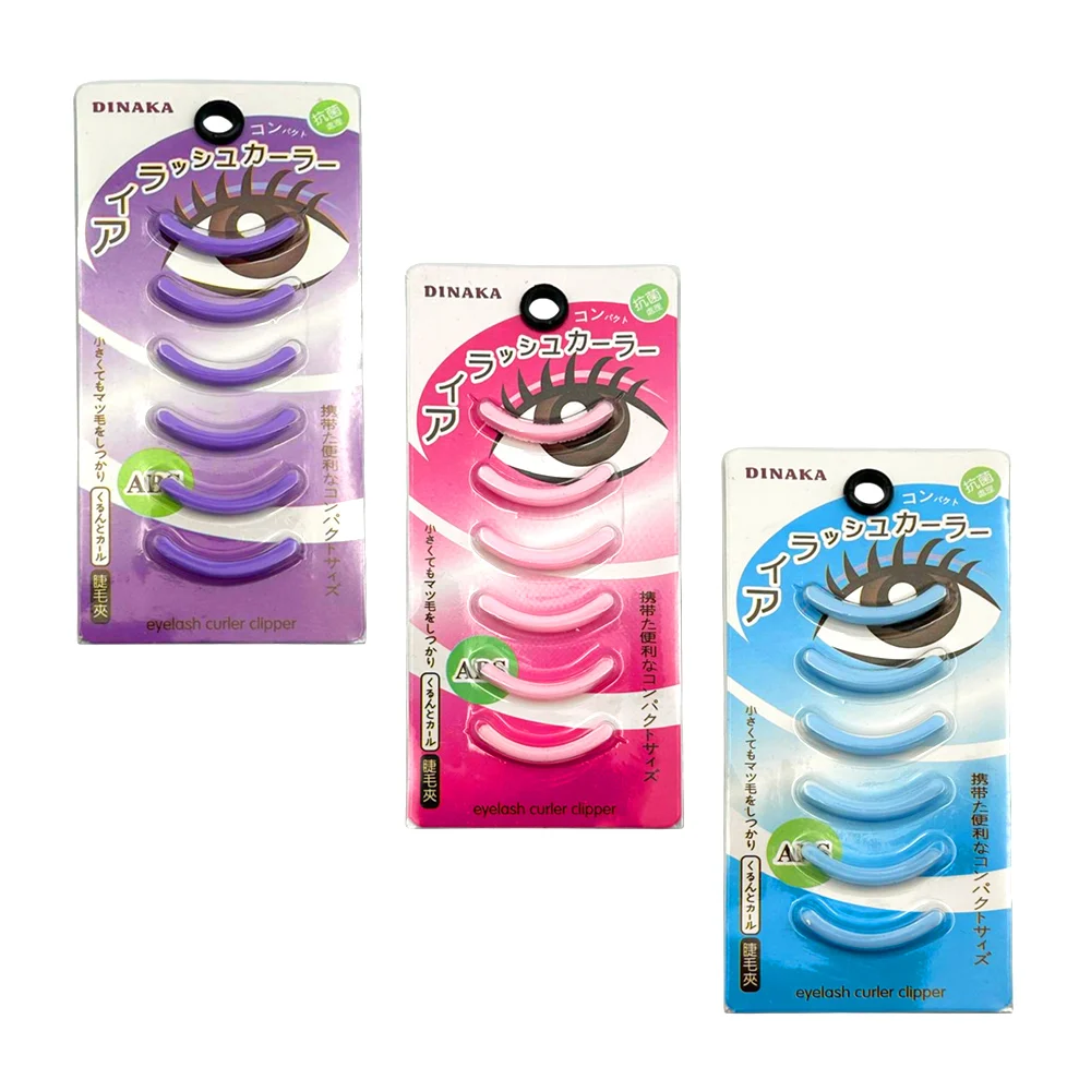 Blíster con 6 repuestos para enchinador de pestañas, variedad de colores / dinaka / e-788