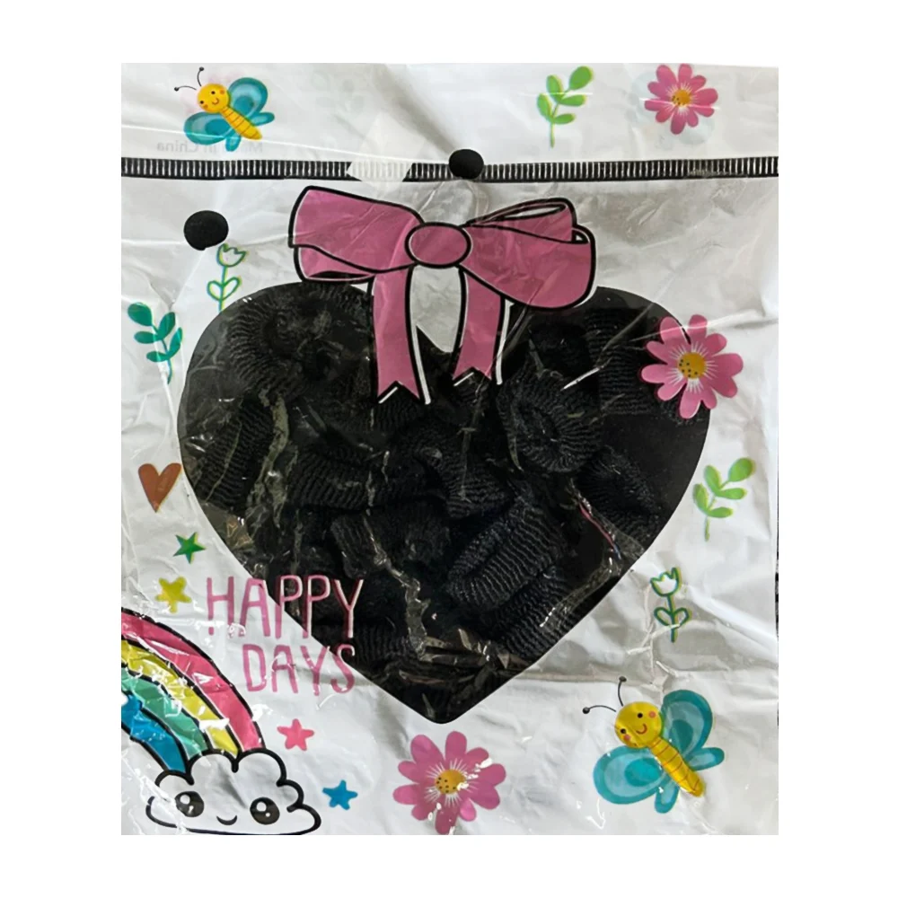 Paquete con 35 donas o ligas pequeñas para el cabello, variedad de colores / happy days