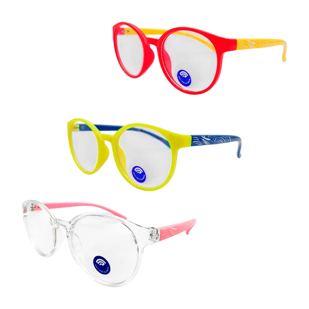 Lentes antirreflejantes para niños, con armazón completo bicolor, de plástico, variedad de colores / vision khalil / g8046
