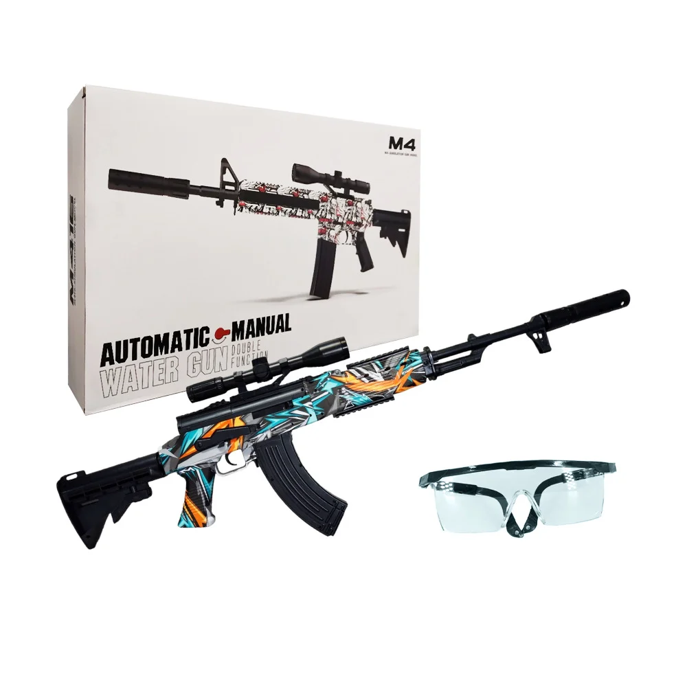 Pistola / rifle sks de juguete con balas de hidrogel 4-6mm, accesorios y estampado tipo grafiti / akm simulation gun model / g870-2