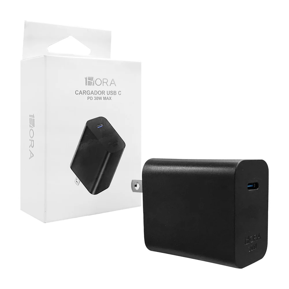 Cubo cargador 1hora de 30w con puerto usb tipo c / gar164