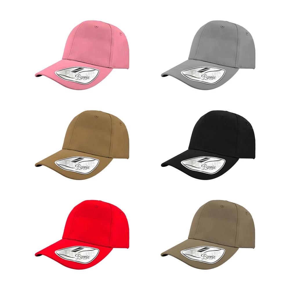 Gorra cachucha de visera semicurva con diseño liso, variedad de colores / bonnie