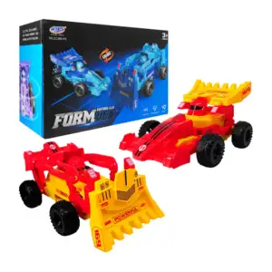 Carro deportivo deformable 2 en 1 a excavadora con luces, música y ro…