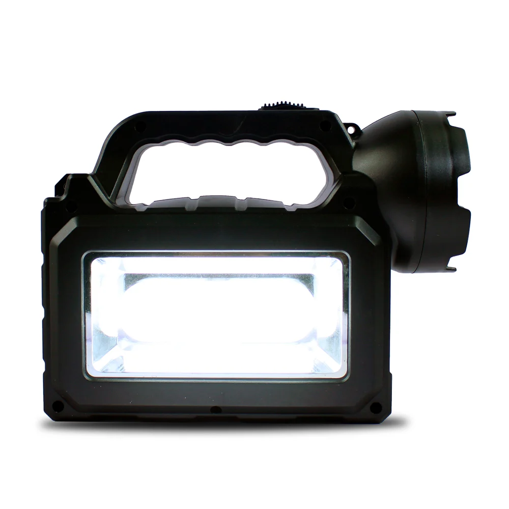 Lámpara de mano con 2 modos de luz cambiable + 3 focos led y panel solar para recargar / gd-p30