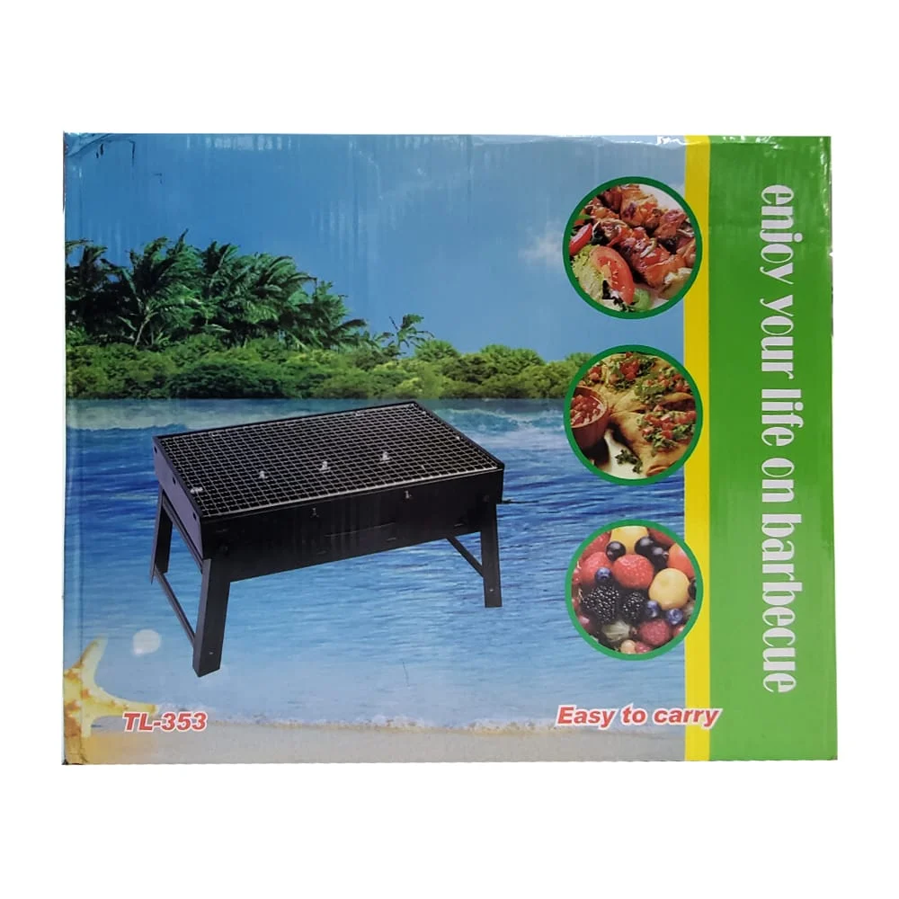 Parrilla / asador portátil montable para comida enjoy your life on barbecue con medidas de 36x29x36.8cm / tl-353