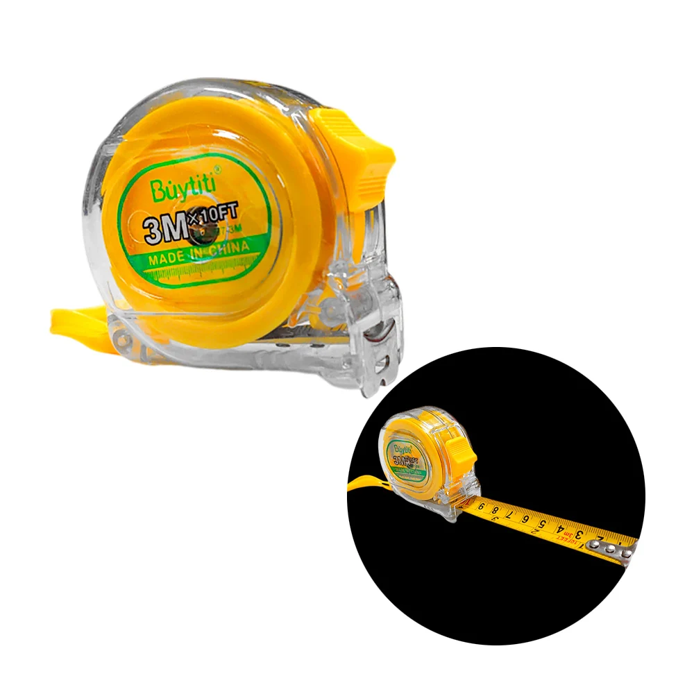 Flexómetro cinta métrica pequeña transparente de 3m 10ft / buytiti / gj-307-3m