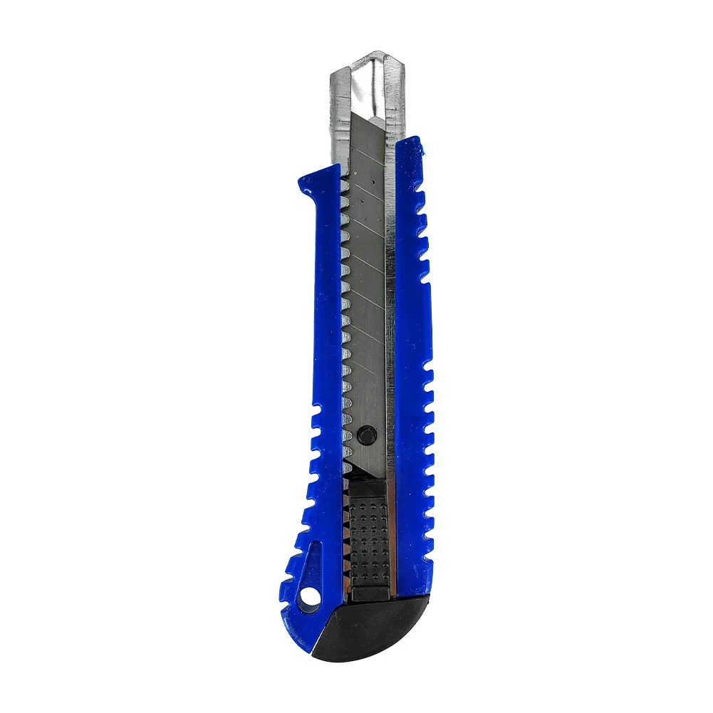 Cutter grande con hoja de 18mm + empuñadura antideslizante y bloqueo automático / cutter knife / 658179 / gj-d303