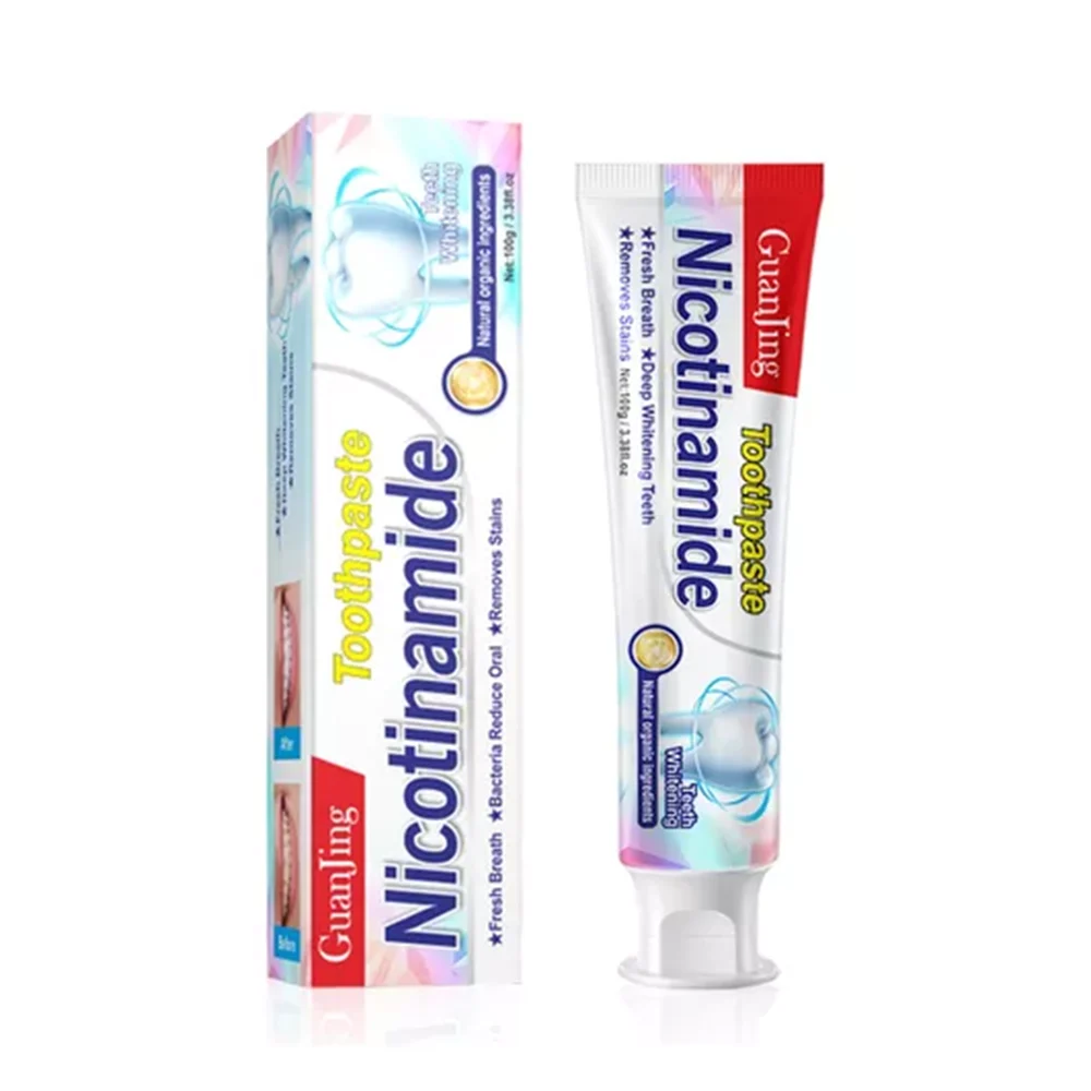 Pasta dental con extracto de nicotinamida para quitar manchas amarillas y reducir las bacterias orales, 100g / gj6026