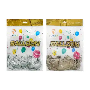 Paquete con 50 globos metálicos de latex para fiesta 12¨ pulgadas, va…