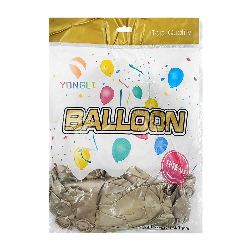 Paquete con 50 globos metálicos de latex para fiesta 12¨ pulgadas, variedad de colores / yongli / balloon new / top quality