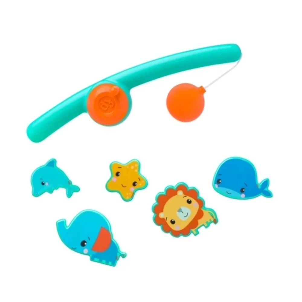 Juego de caña de pesca fisher-price para bebé, 6pzas / gmbt018