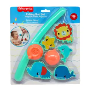 Juego de caña de pesca fisher-price para bebé, 6pzas / gmbt018
