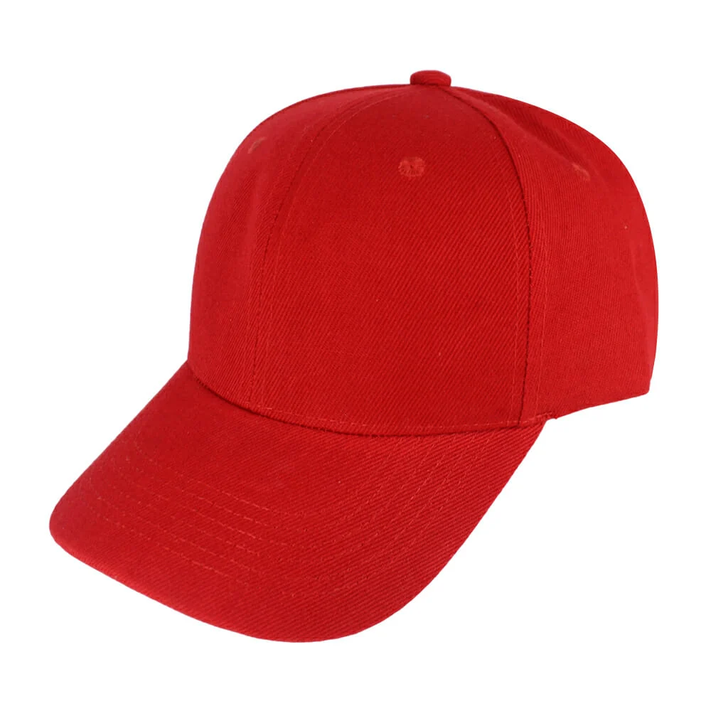 Gorra cachucha lisa de visera semicurva con detalles tipo bordado cosido, variedad de colores