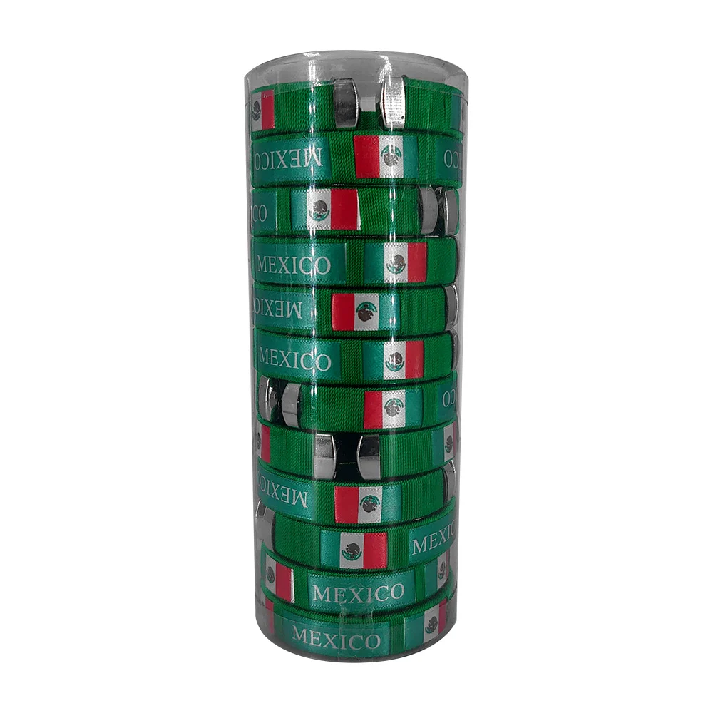 1pza Brazalete pulsera diseño bandera y frase méxico / gq-25
