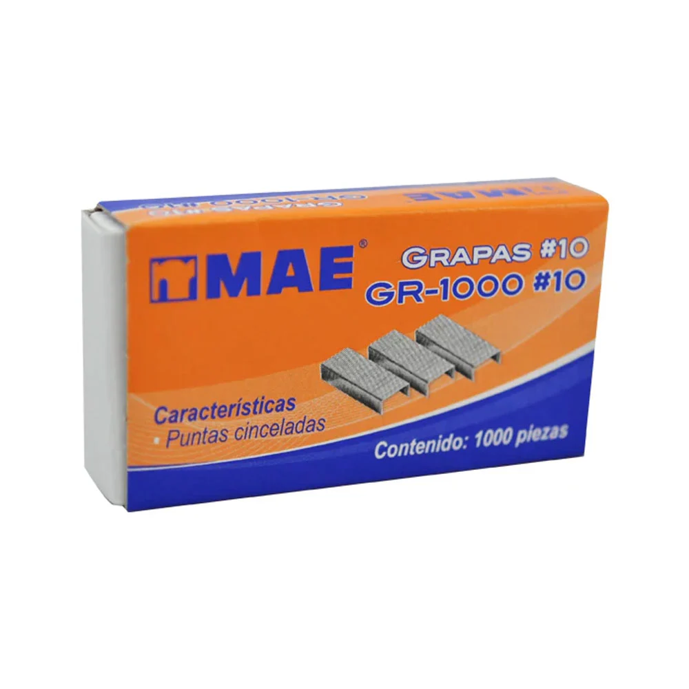 Caja con 1000 grapas metálicas mae, número 10 / gr-1000 #10