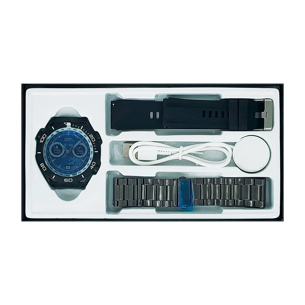 Smart watch gt6 pro con correas de plástico y metálico + cargador magnetico, variedad de colores / gt6 pro