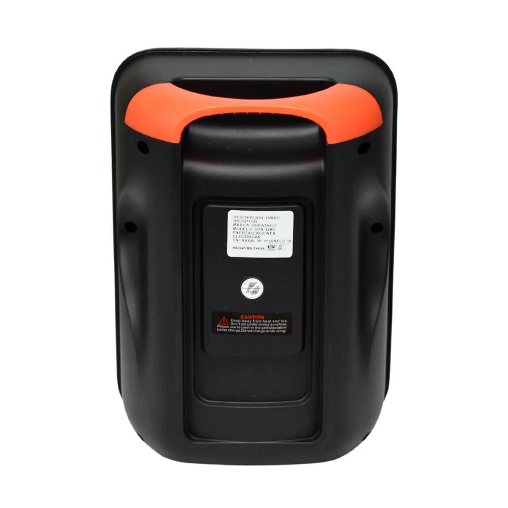 Bocina bluetooth greatnice de 6.5 pulgadas con luz led, micrófono y control / gts-1285