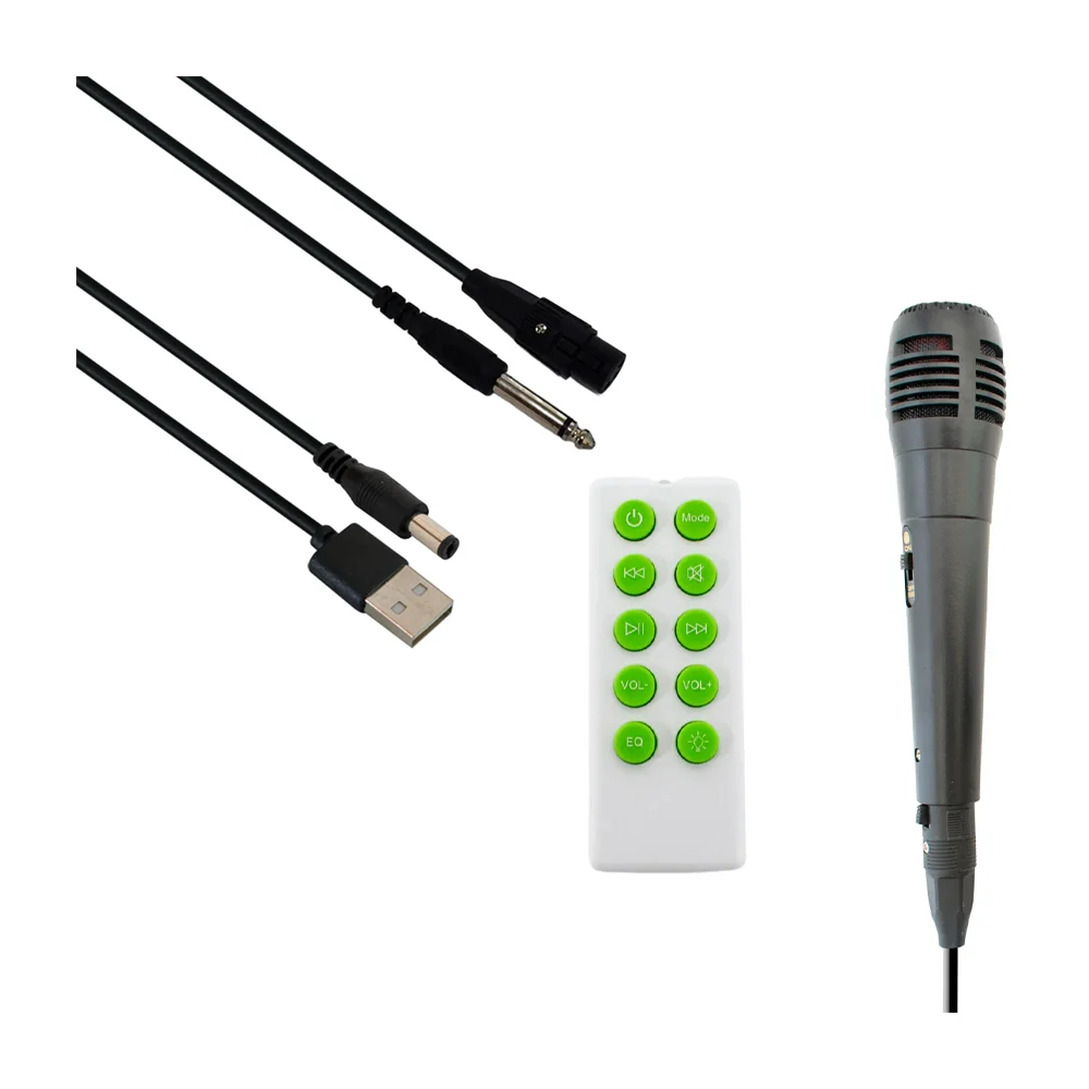 Bocina / bafle bluetooth portátil de 12 pulgadas greatnice con luces rgb y ranuras para sd usb / gts-1596