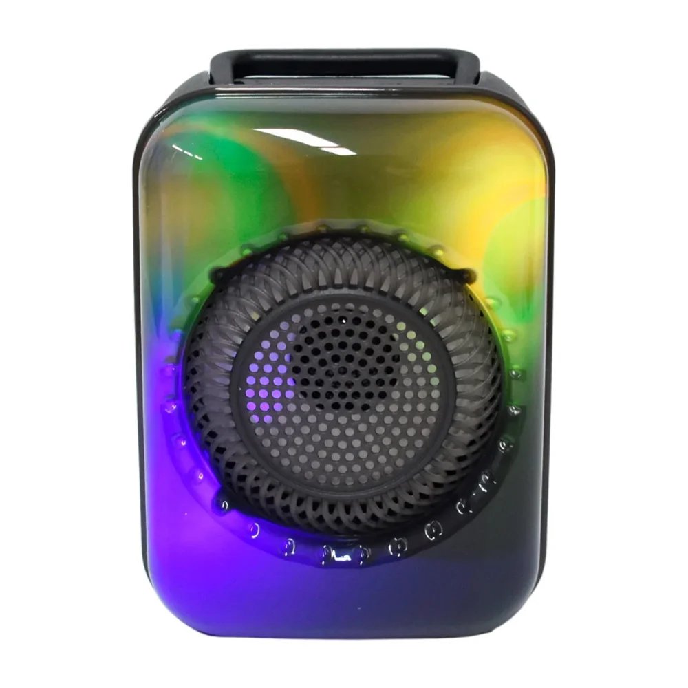 Bocina bluetooth portatil con luces rgb,...