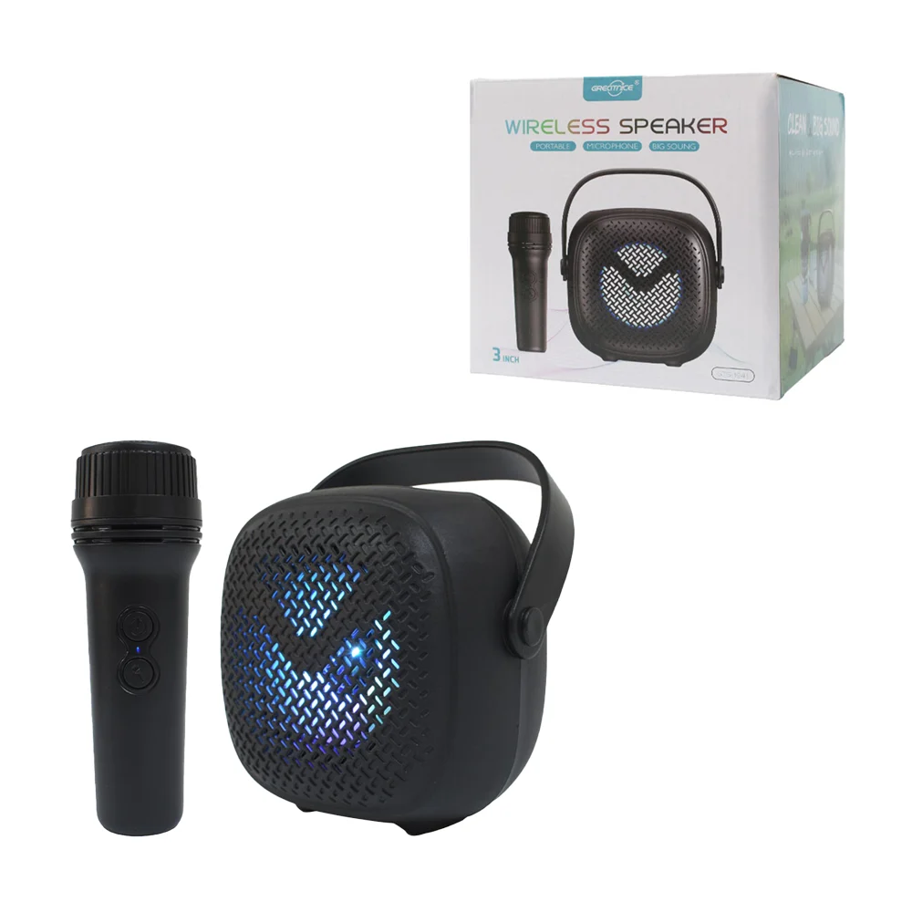 Bocina inalámbrica portable con micrófono, recargable y entrada usb / gts-1941