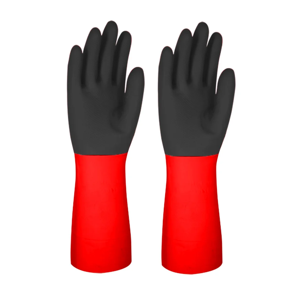 Par de guantes altex max bicapa de látex con doble protección para trabajo de limpieza y exprimidas fuertes, talla 8 / 233227