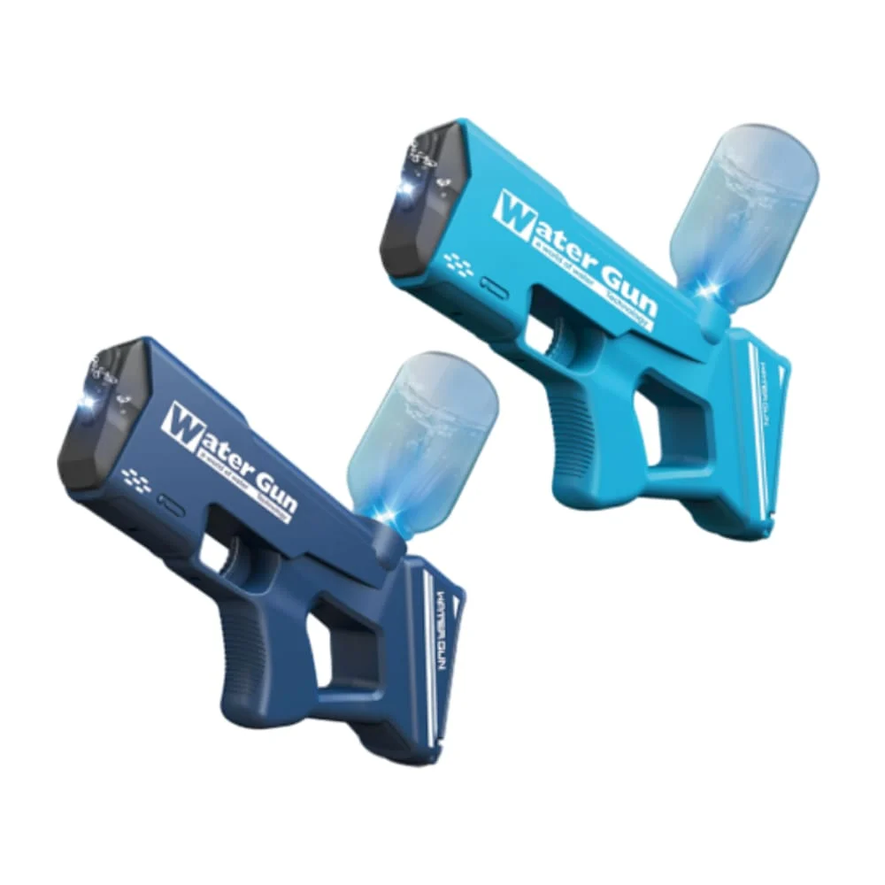 Pistola de agua infantil con recipiente de plástico, variedad de colores / electric water gun 15cm
