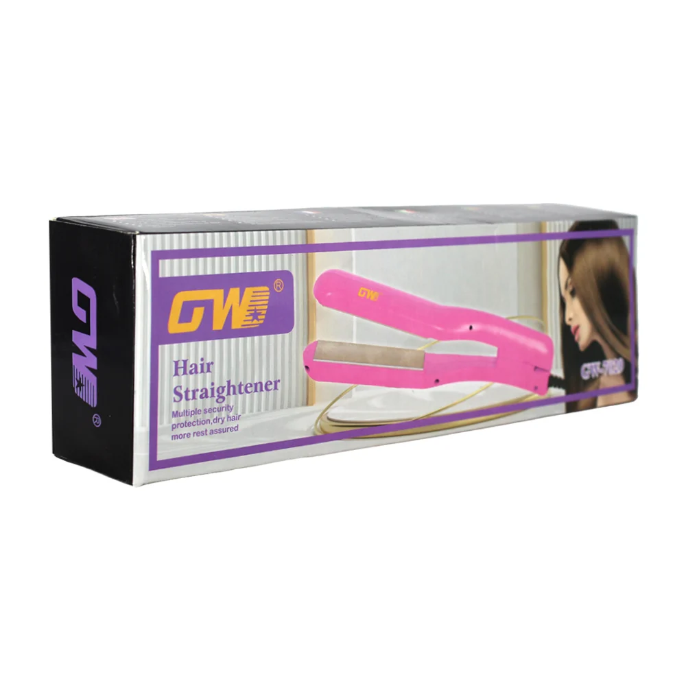 Plancha profesional para el cabello gwd con indicador de luz y control de temperatura, variedad de colores / hair straightener / gw-7029