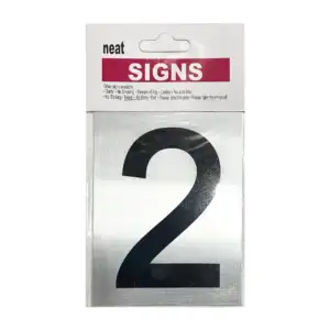 Placa metálica rectangular para exterior con número, variedad de mode…