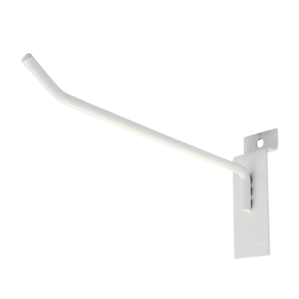 1pza Gancho blanco de 15cm para panel ranurado / h1304