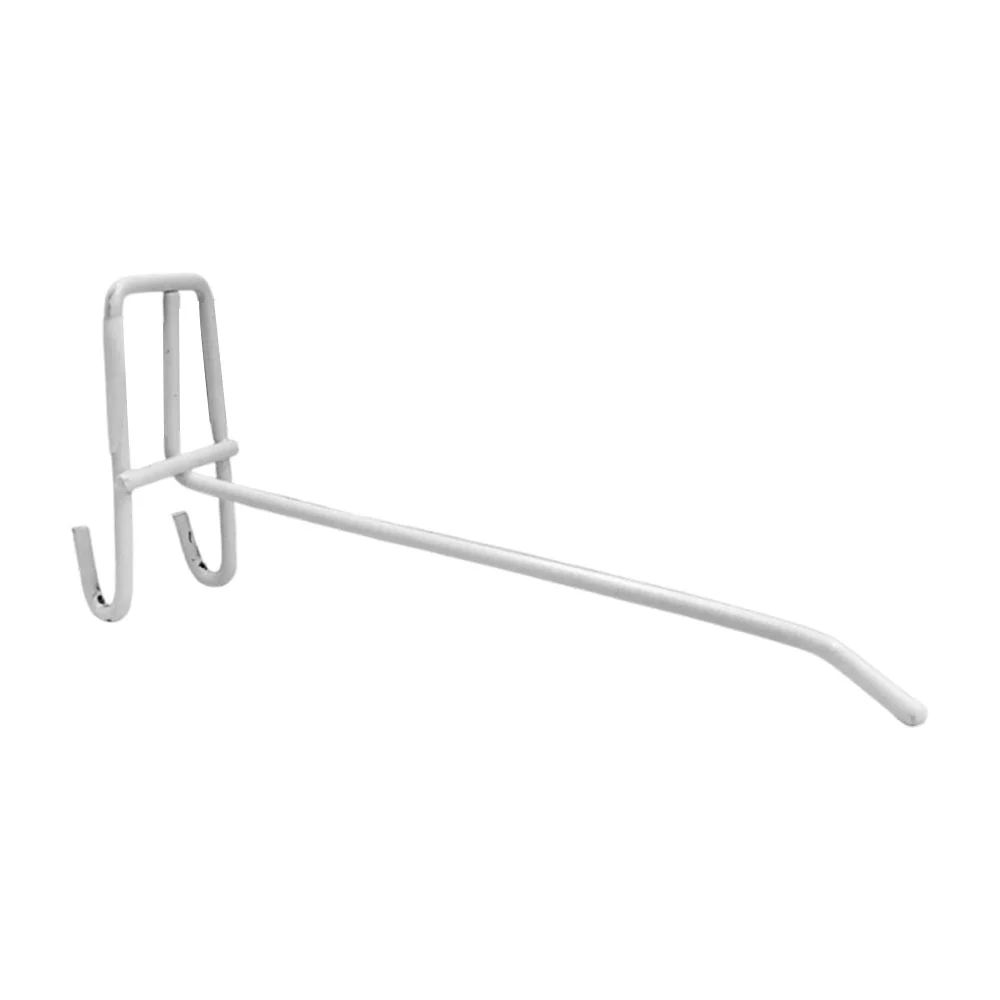 1pza gancho metálico en color blanco de 15cm para reja / h1318