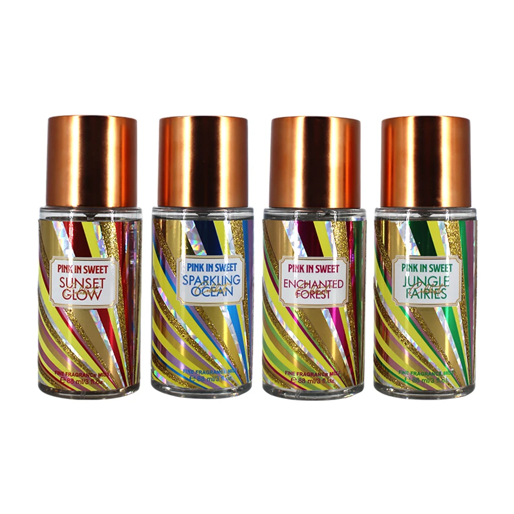 Perfume corporal pink in sweet de 88ml para dama, variedad de aromas / b0022-tn