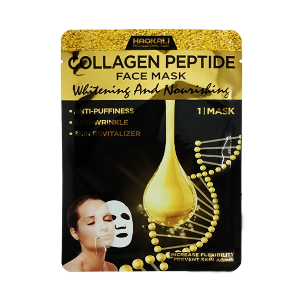 Caja 10 mascarillas hidratantes faciales con péptidos de colágeno 30ml / ha3028