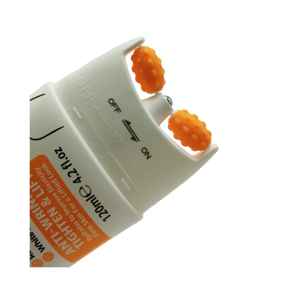Crema reafirmante para cuello con vitamina c, efecto aclarante y rodillos masajeadores 120ml / whitening firming