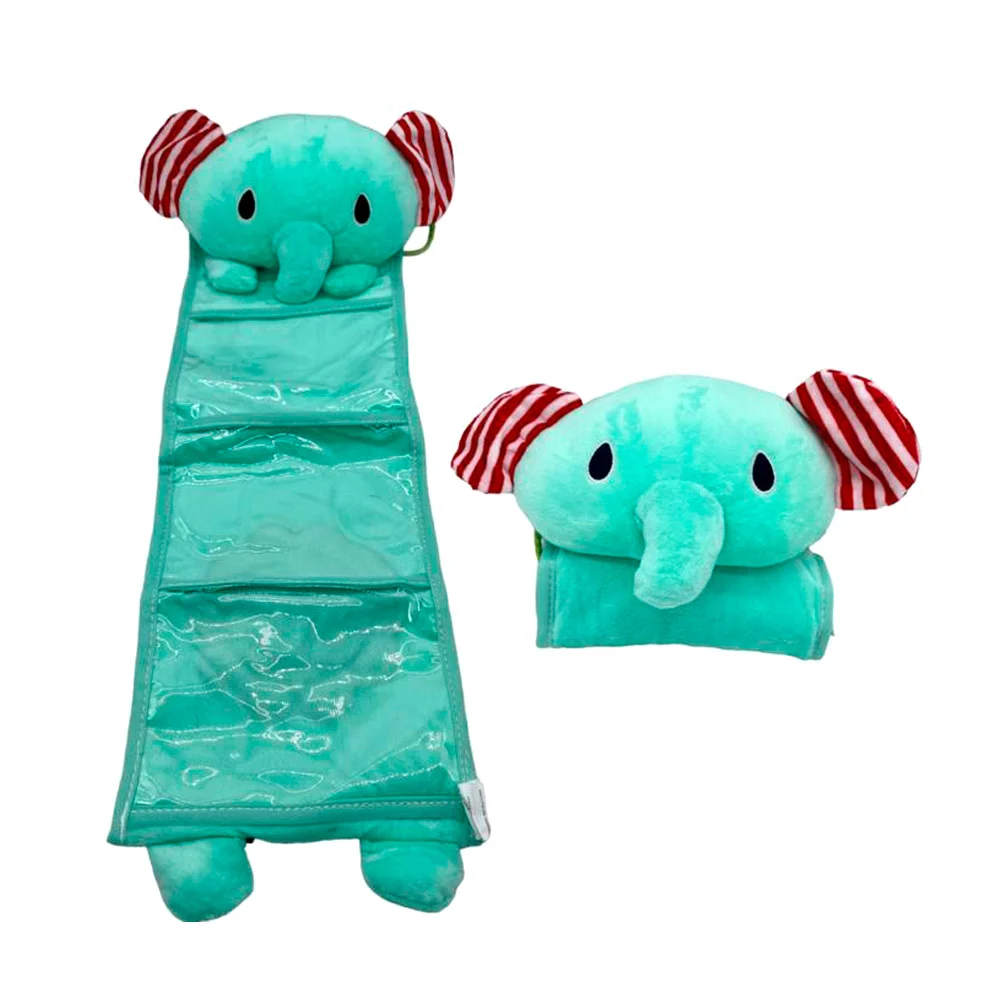 Organizador multifuncional afelpado plegable de 3 compartimientos con diseño de animales, variedad de modelos 65x18cm / hanging bag